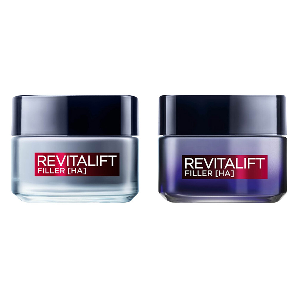 L'Oréal Revitalift Filler (HA) - Dagcrème 1x 50 ml & Nachtcrème 1x 50 ml - Pakket