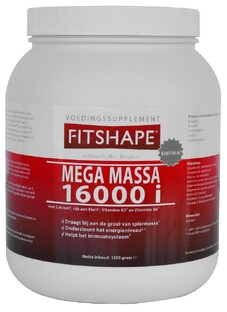 Fitshape Mega Massa 16000i Banaan 1200GR
