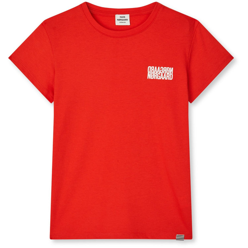Køb Mads Nørgaard Fiery Red Single Bomuld Tuvina Mini Spejl Tee