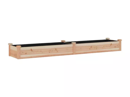 Jardinière bac lit surélevé bois marron 240 x 45 x 25 cm 02_0039843