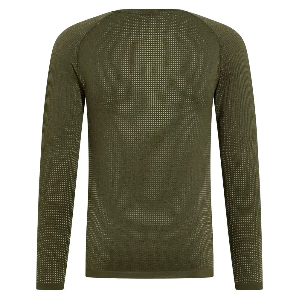 Odlo Performance Warm Eco Crew Thermoshirt Lange Mouwen Groen Heren