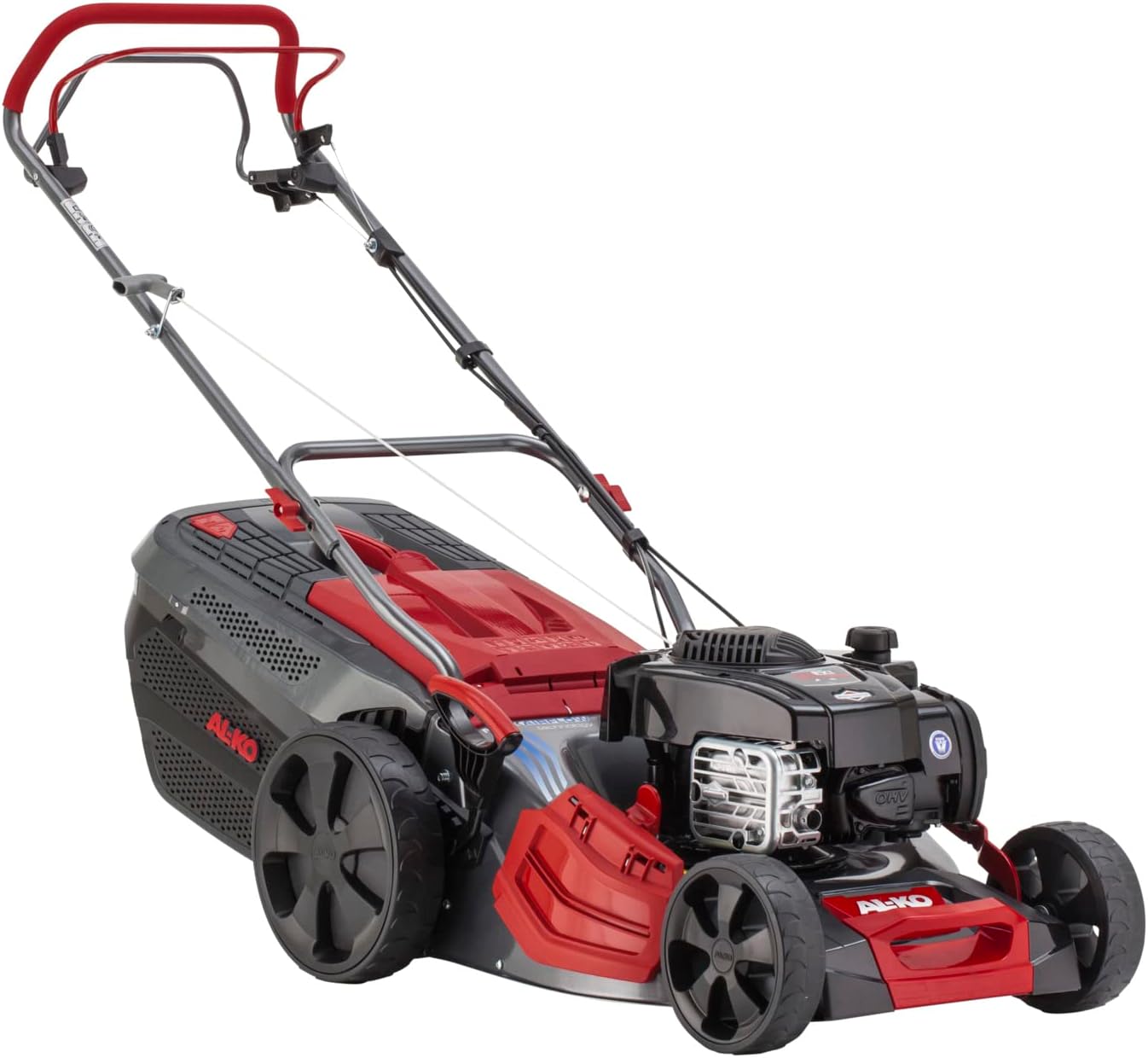 AL-KO Benzin-Rasenmäher Premium 473 SP-B, 46 cm Schnittbreite, 2.3 kW Motorleistung, Radantrieb, Robustes Stahlblechgehäuse, 4IN1function, für Rasenflächen bis 1400 m²