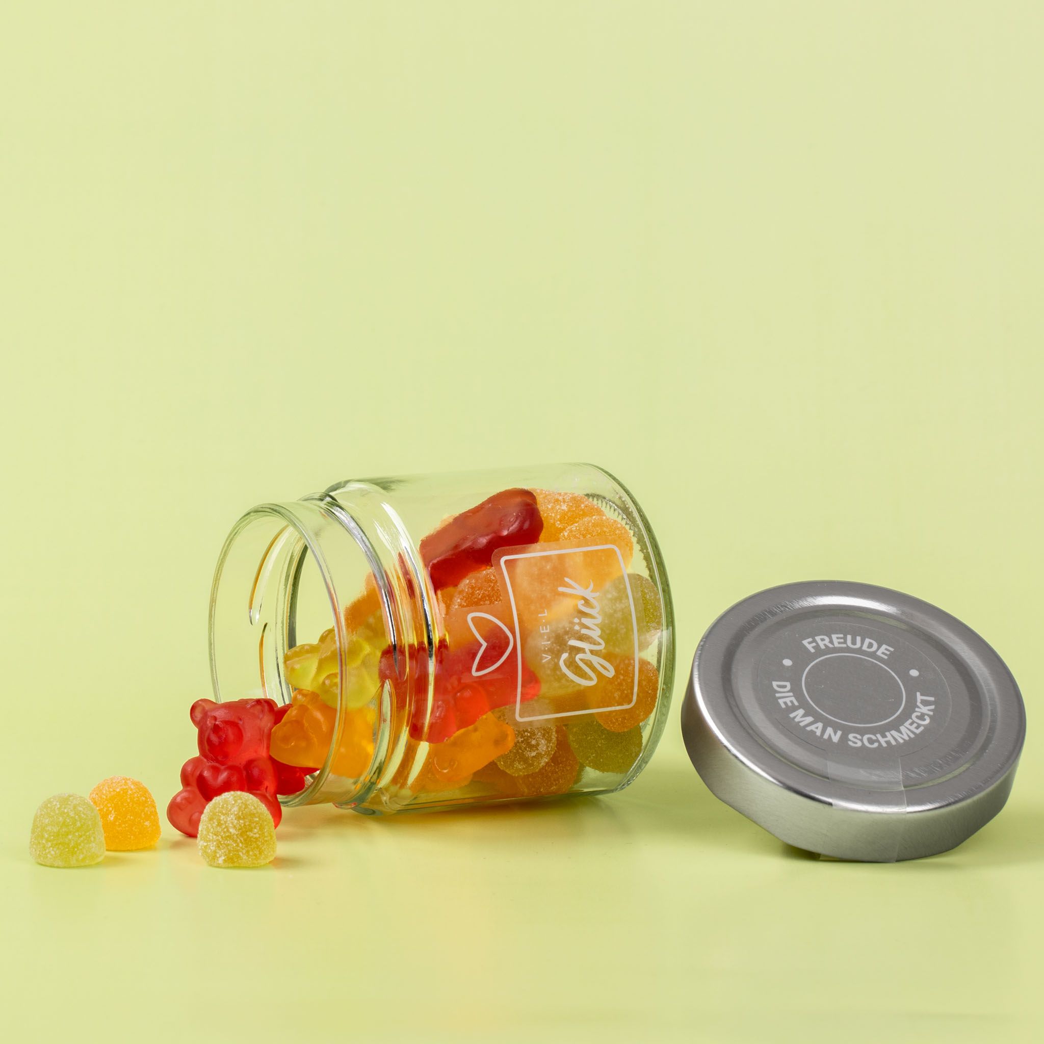 naschlabor 8 Gläser Fruchtgummi Viel Glück Groß-Verpackung