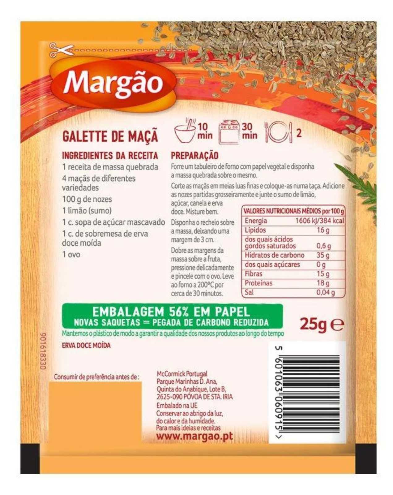 Funcho moído Margão 25 g