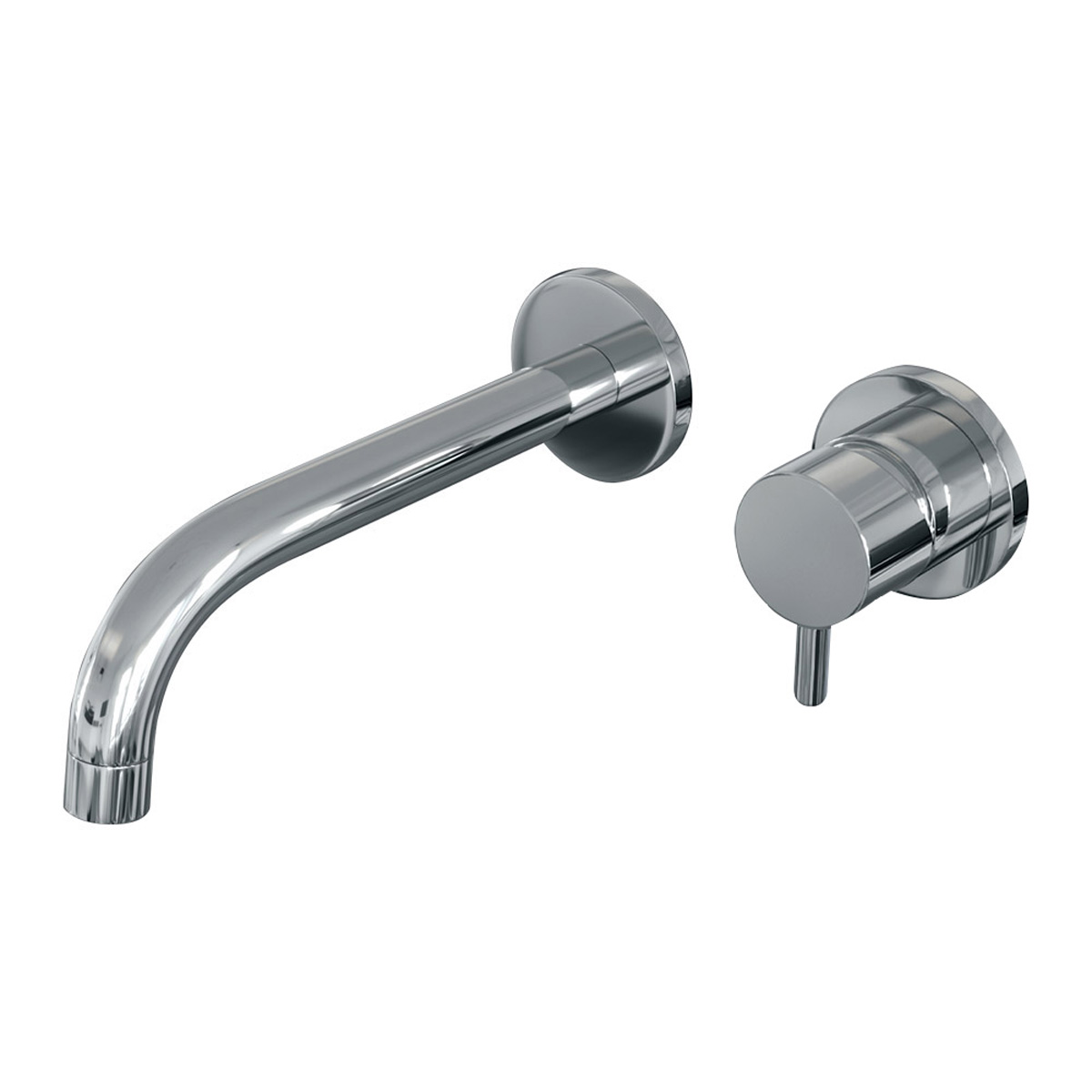 Brauer Chrome Edition ColdStart wastafelkraan inbouw gebogen uitloop en rozetten model B1 chroom