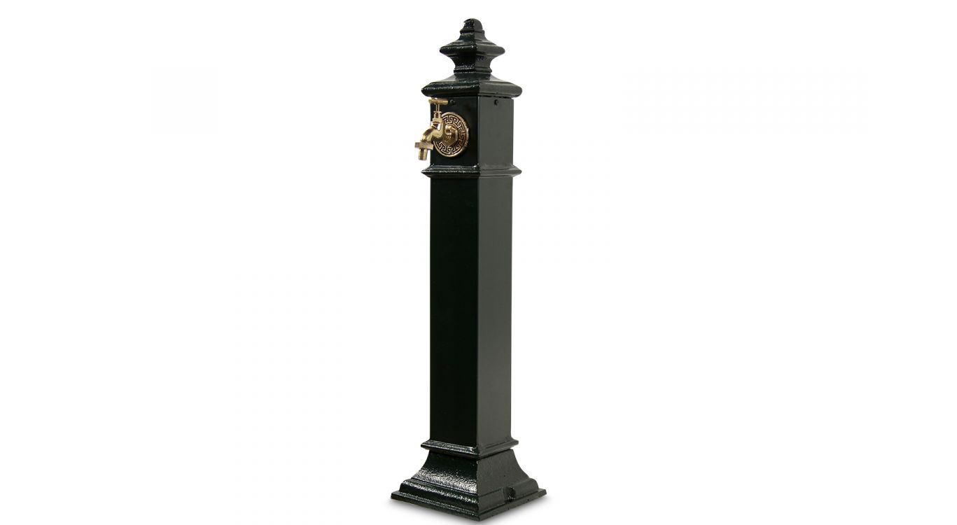 Fontaine de jardin métal vert 19x19x79cm