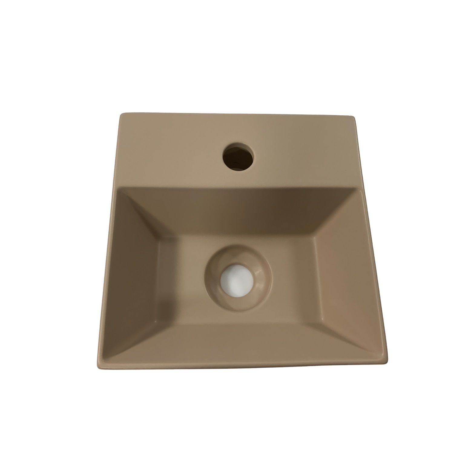 SCHADEMODEL: Salenzi Spy Fontein met clickwaste 30x30 cm mat taupe