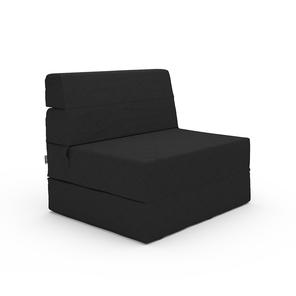 Vicco Sofa Lima Schwarz 100 cm mit Schlaffunktion