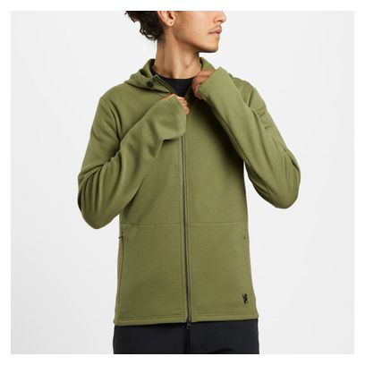Sweat à Capuche Chrome Merino Cobra 3.0 Olive