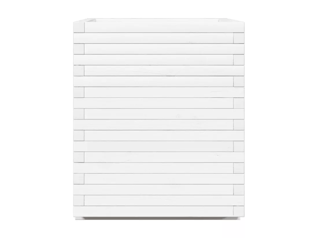 Jardinière bac lit surélevé bois blanche 90 x 60 x 72.5 cm 02_0038041