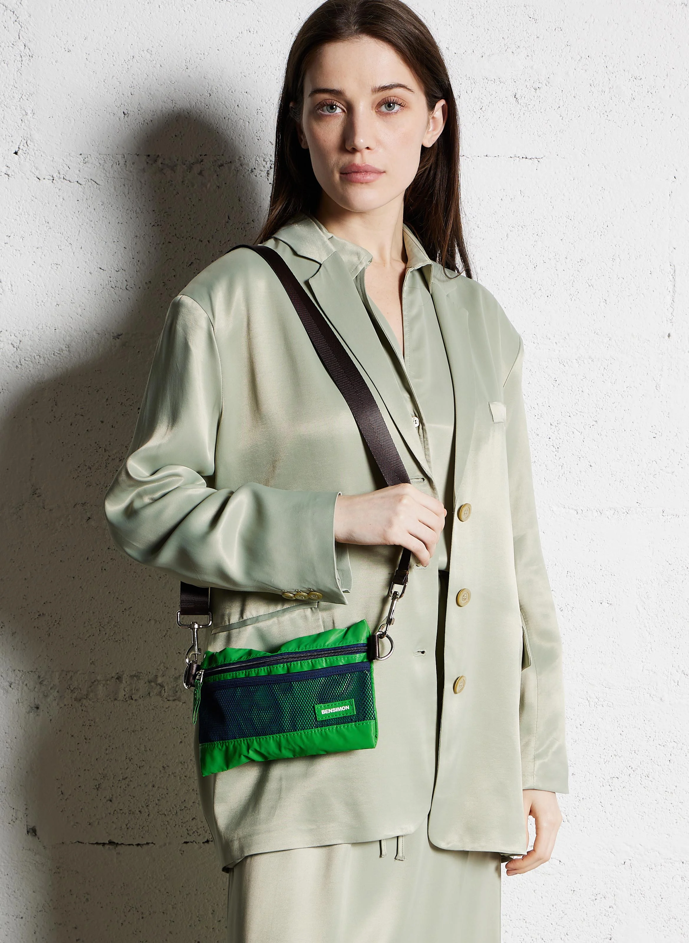 Sac à bandoulière demi-lune | Vert