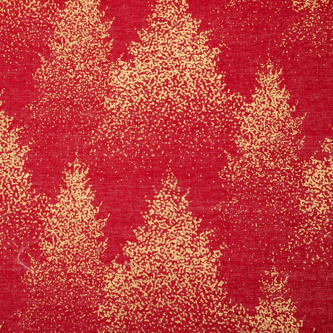 Chemin de table Noël (300 x 28 cm) Sapins Rouge et or
