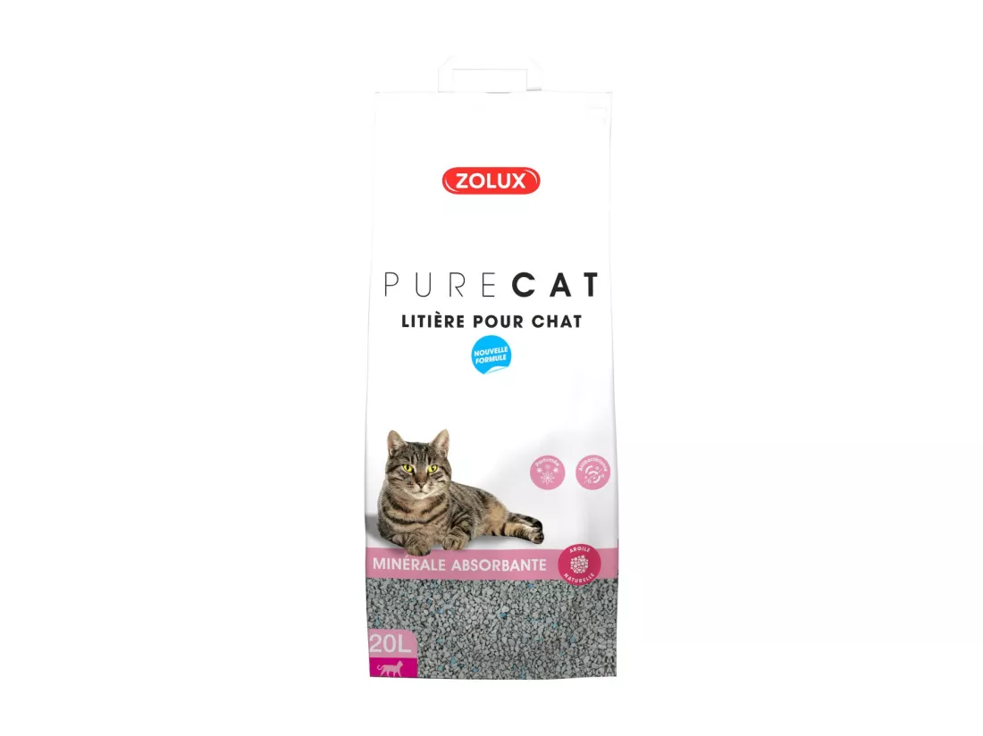 Litière absorbante parfumée Purecat 20 litres