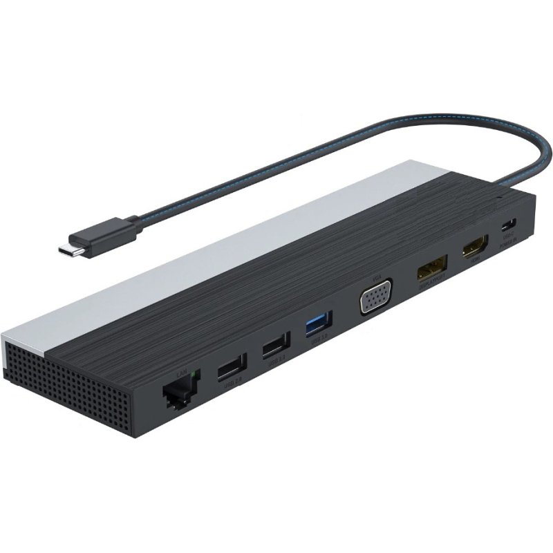 DLH Station d'accueil USB-C 4K triple affichage (DP / HDMI / VGA)
