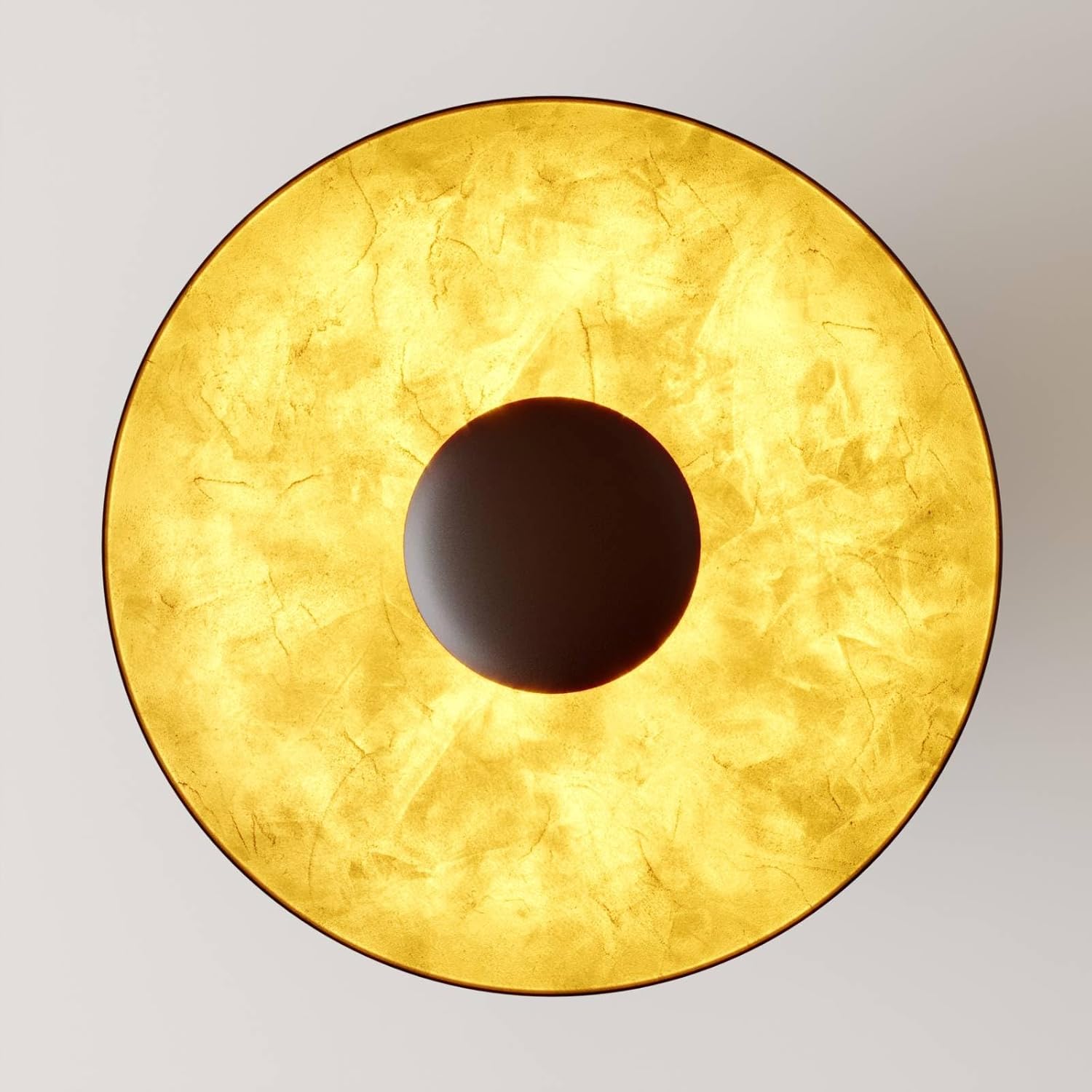 Lindby Deckenlampe schwarz, gold Ø 60 cm Deckenleuchte Metall 1x E27 ohne Leuchtmittel Deckenbeleuchtung Wohnzimmer Esszimmer Schlafzimmer