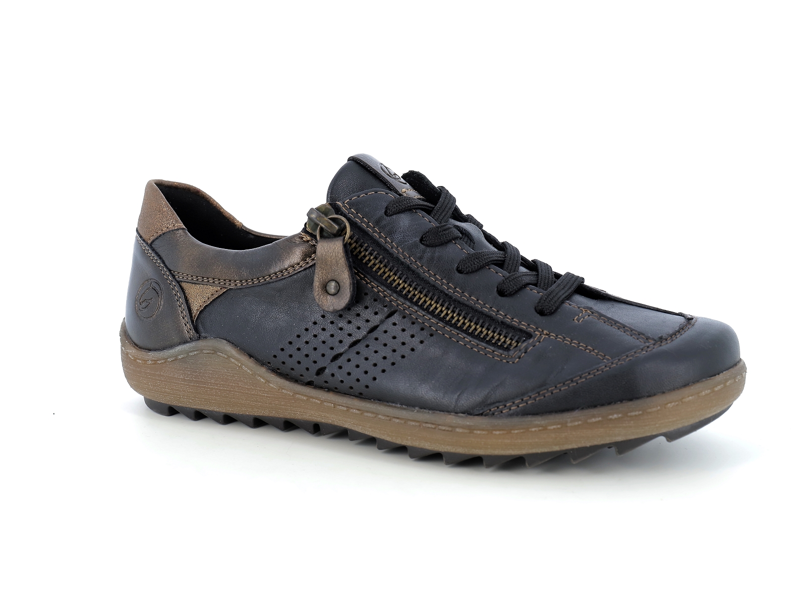 Remonte-R1431 Matières combinées Noir