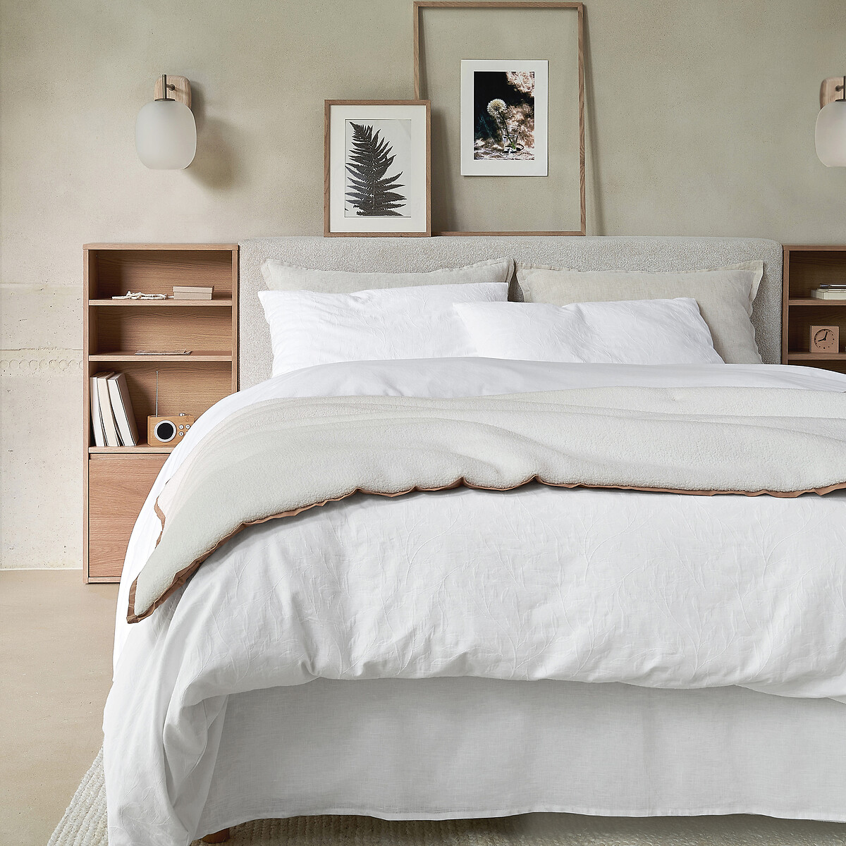 LA REDOUTE INTERIEURS<br>Edredom acolchoado em sherpa e algodão lavado, Walls