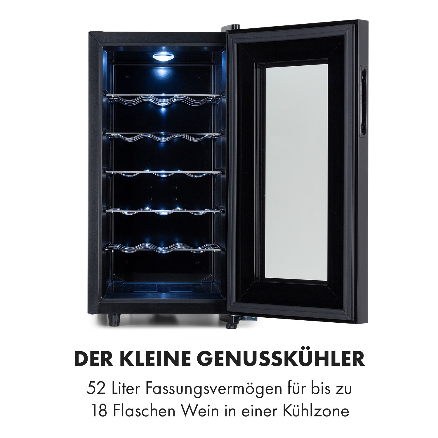 Bellevin 18 Uno Weinkühlschrank 50 Liter 11-18 °C LED Touch SingleZone