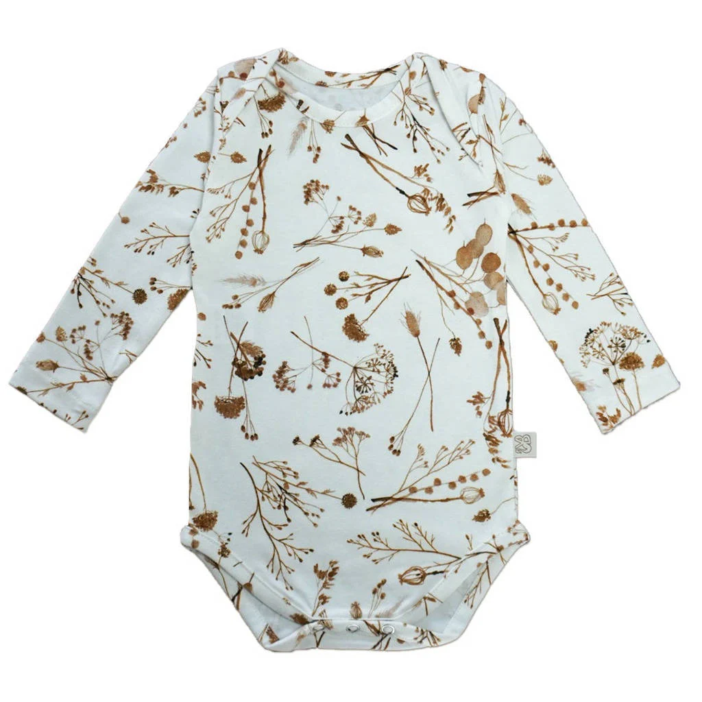 Yumi Baby newborn romper Garlande off white/lichtbruin