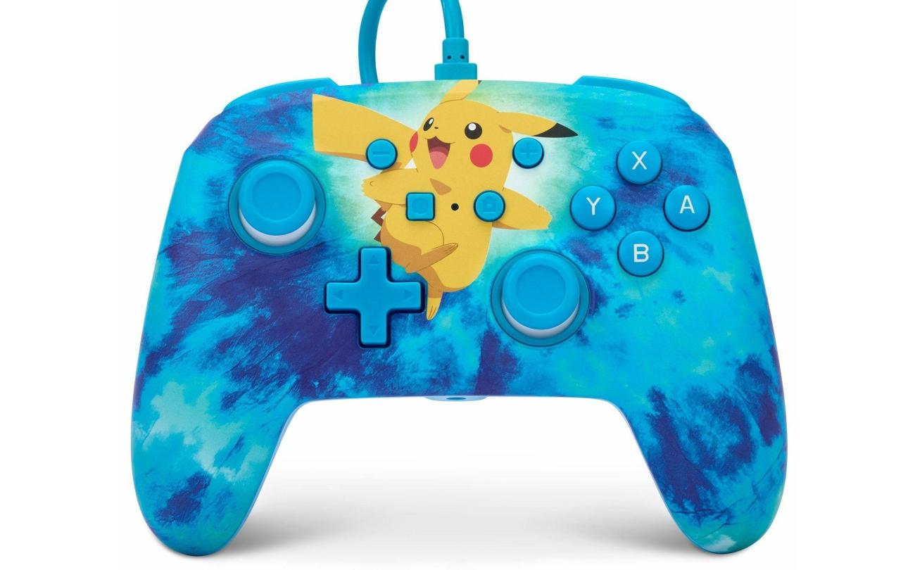 Switch - Power A Wired Controller Tie Dye Pikachu