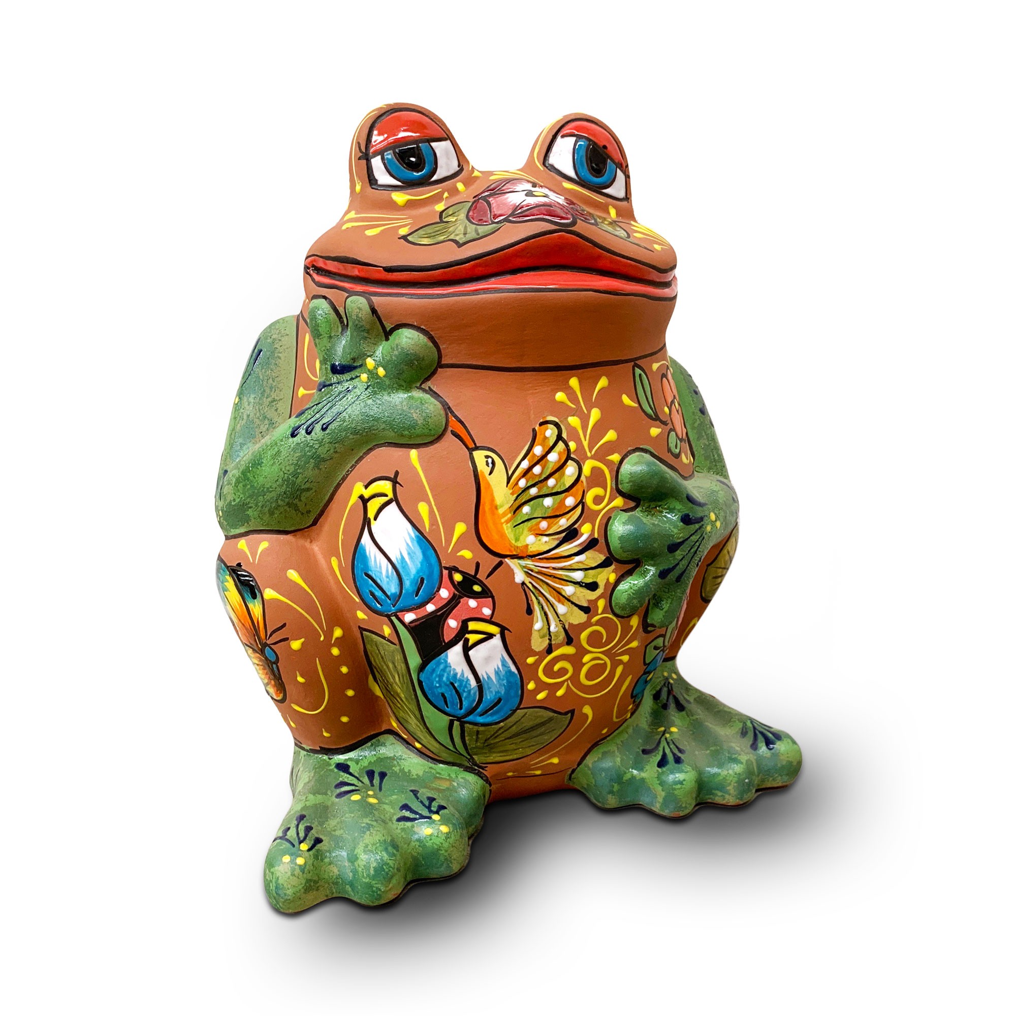 Pflanzgefäß 'Frosch', Terrakotta, multicolor,  L 34 cm, B 32 cm, H 44 cm günstig bestellen