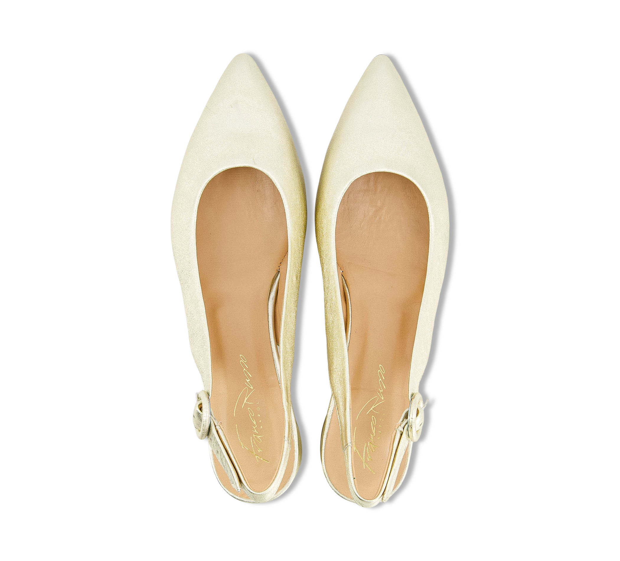 Franco Russo Sling-Pumps gold