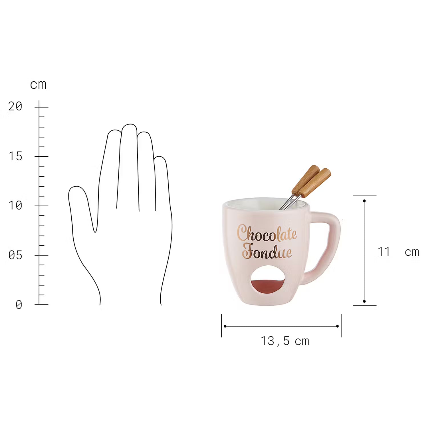CHOCOLAT Fondue-Set 3-tlg.