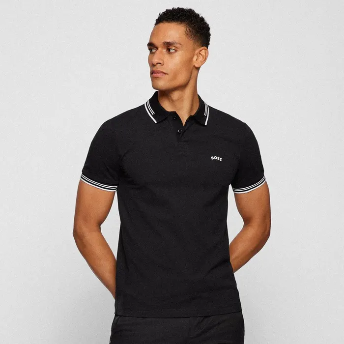 Boss Paul Curved Logo Polo Heren
