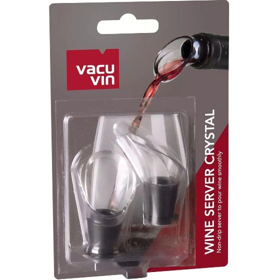 Lot de 2 verseurs anti-goutte Noir - Wine Server Crystal