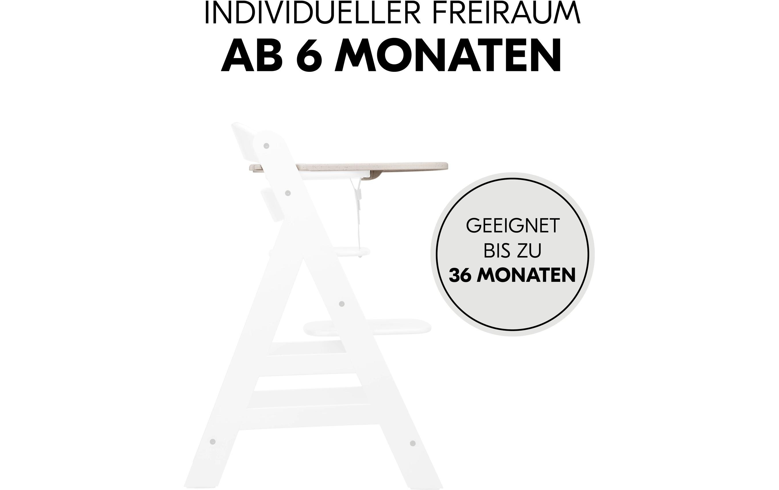 Essbrett Alpha Click Speckle BeigeNachhaltiges Essbrett für den Alpha+ und Beta+
