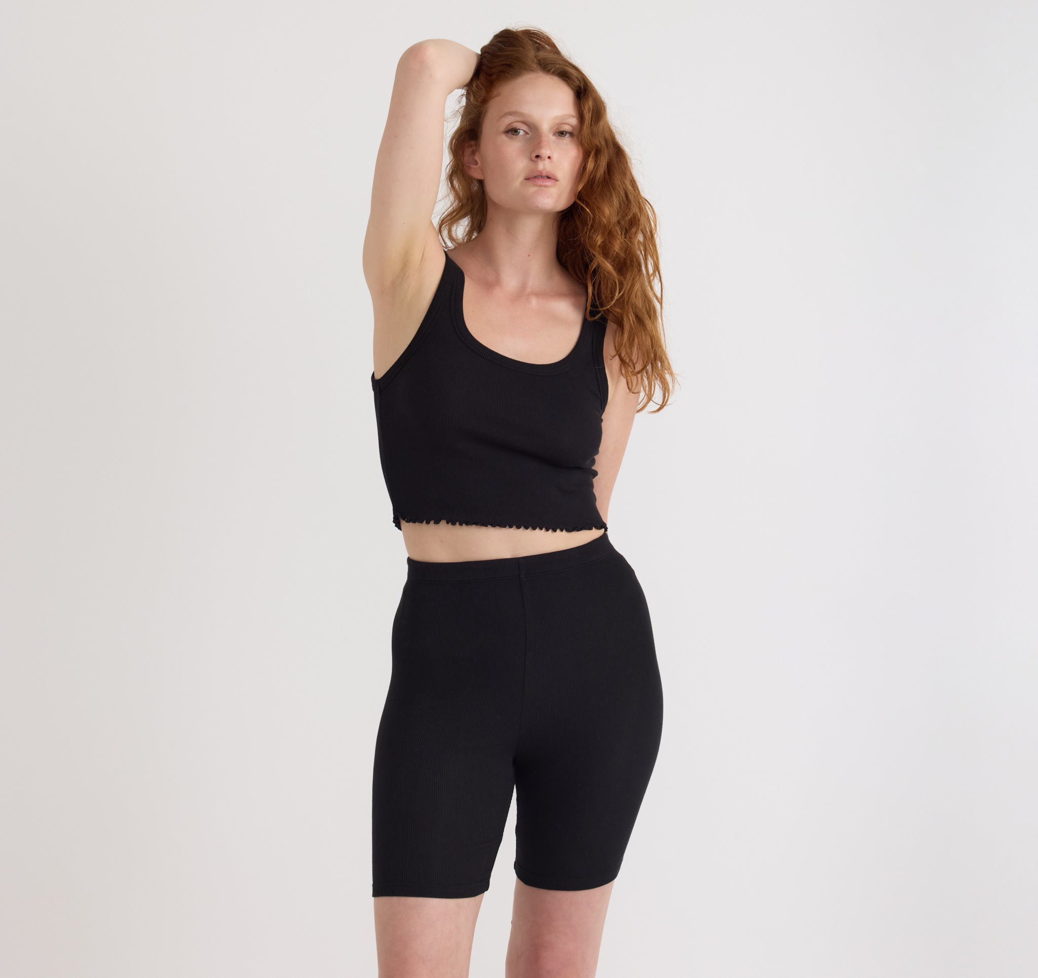 ORGANIC COTTON<br>Core Rib Bike Shorts