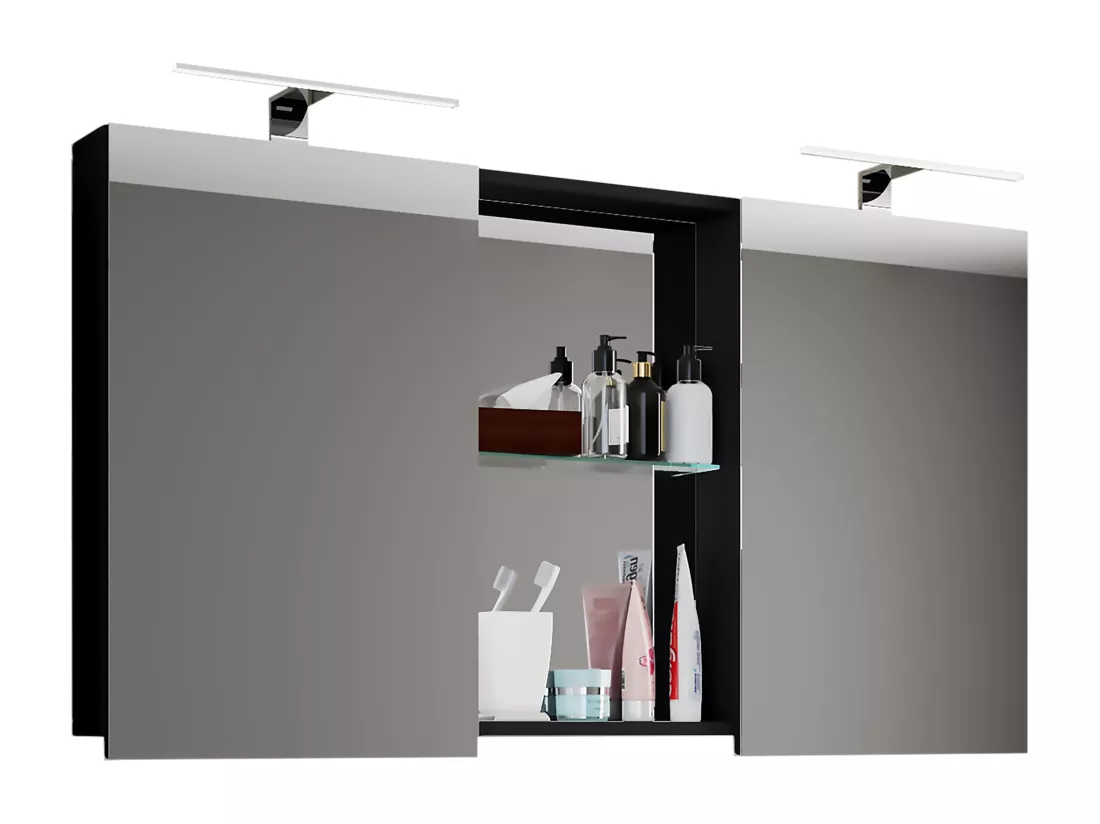 armoire de toilette miroir Budasi avec étagère