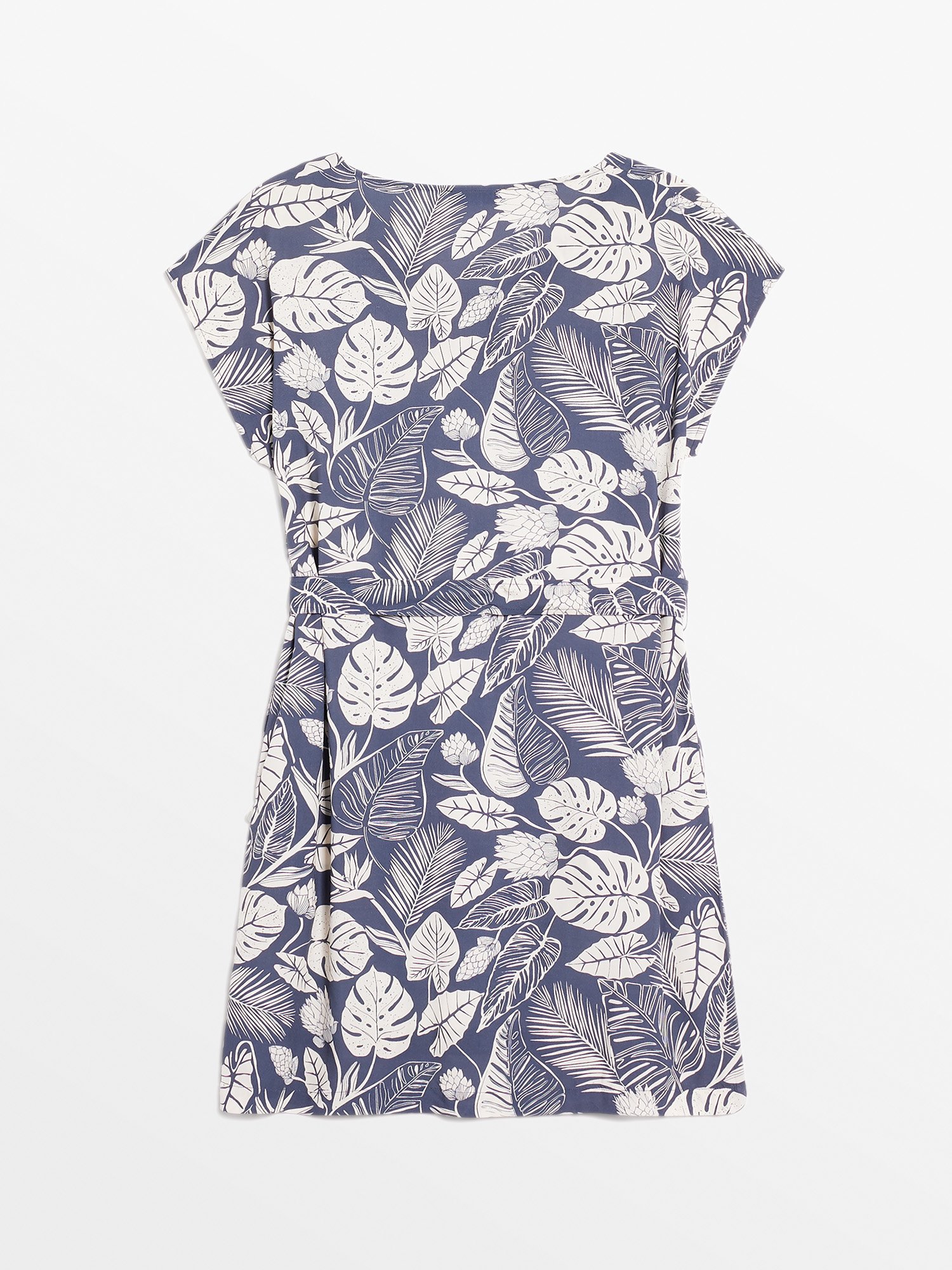 Robe Femme Motif Floral Bleu