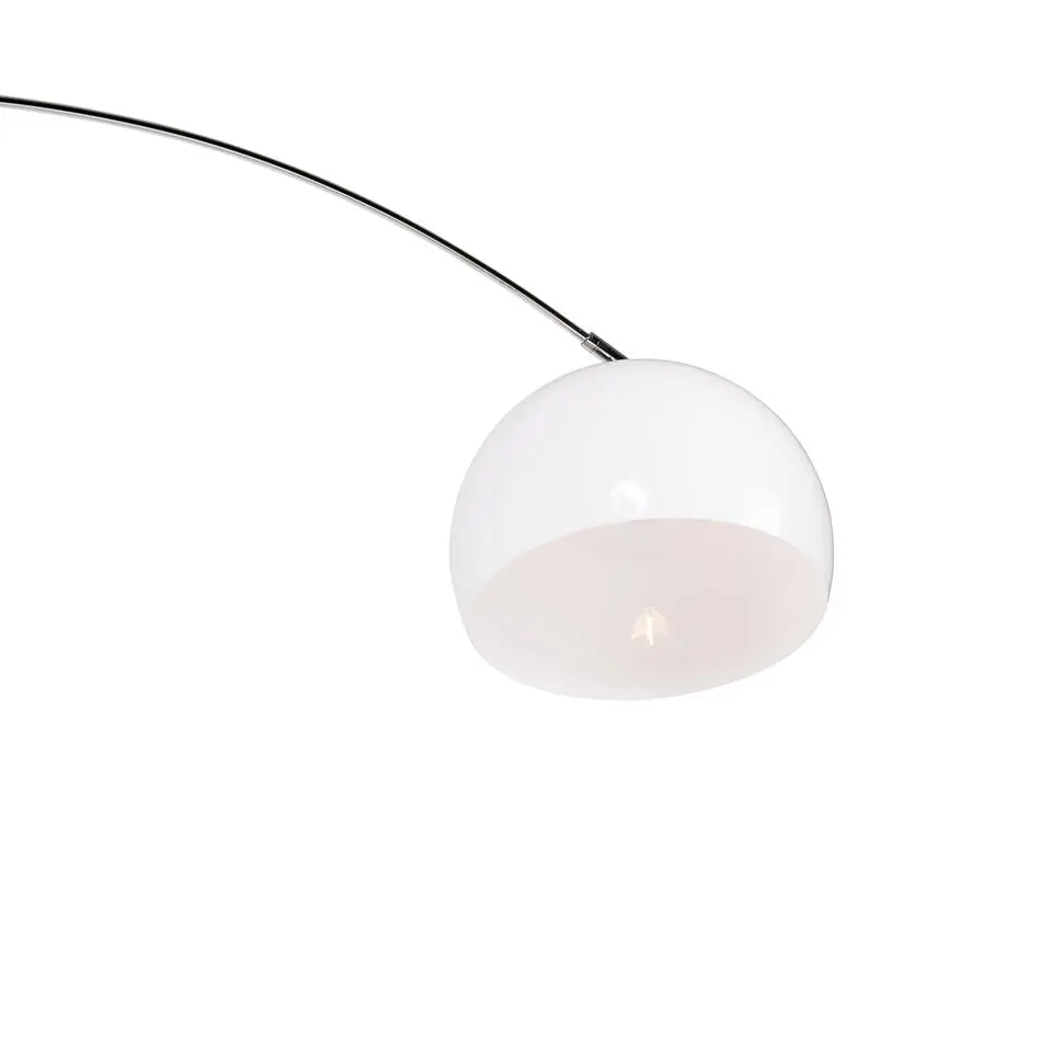 Qazqa booglampen arc-basic zilverkleurig e27