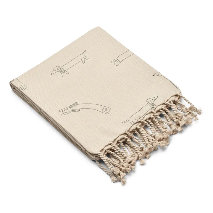 Liewood Serviette de plage Mona en coton bio | Dog/Sandy