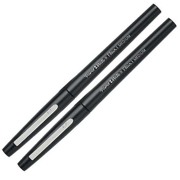 2 feutres Flair Paper Mate coloris noir