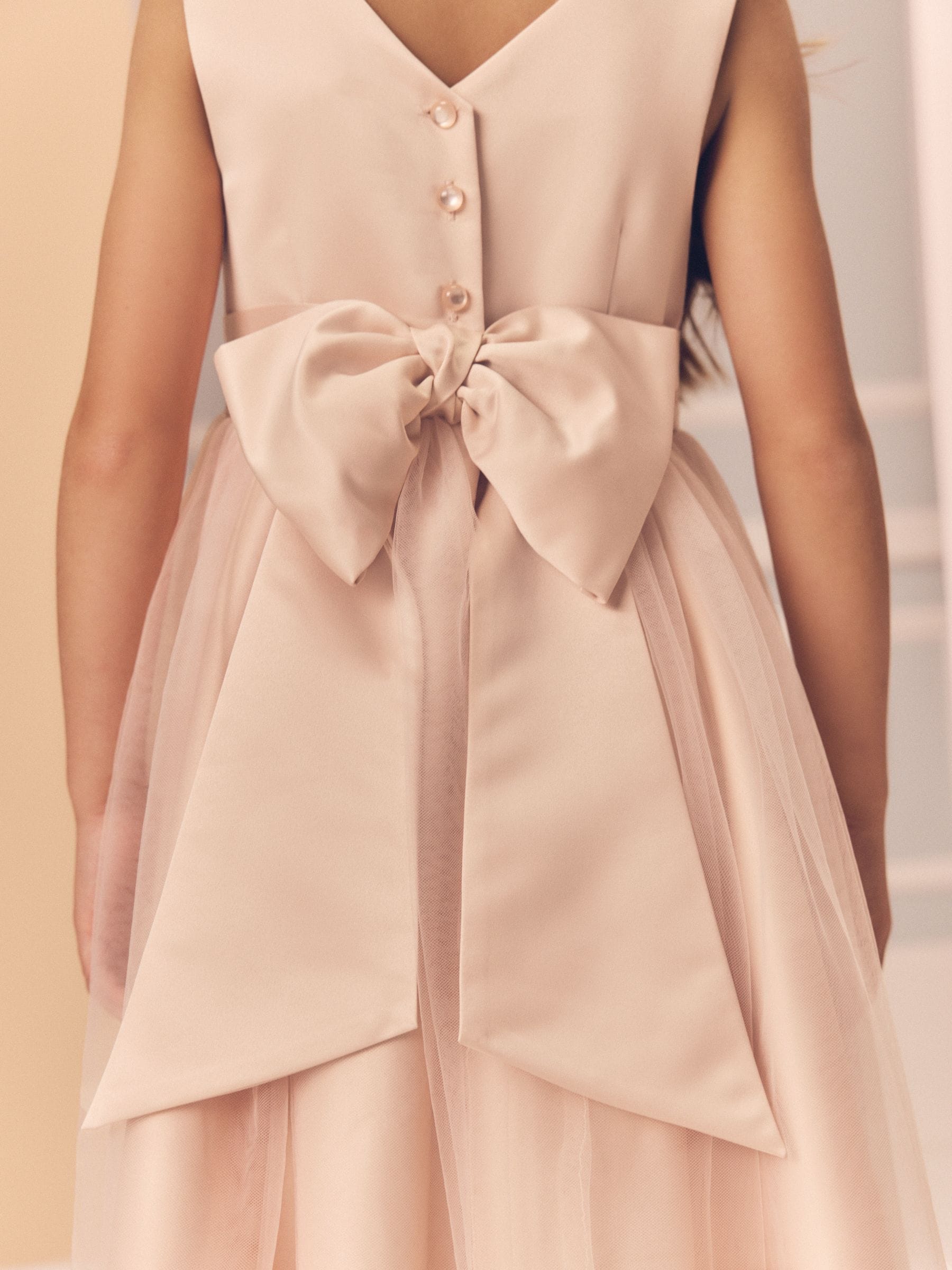 Roze - Meisjesjurk met string (3 mnd-16 jr)