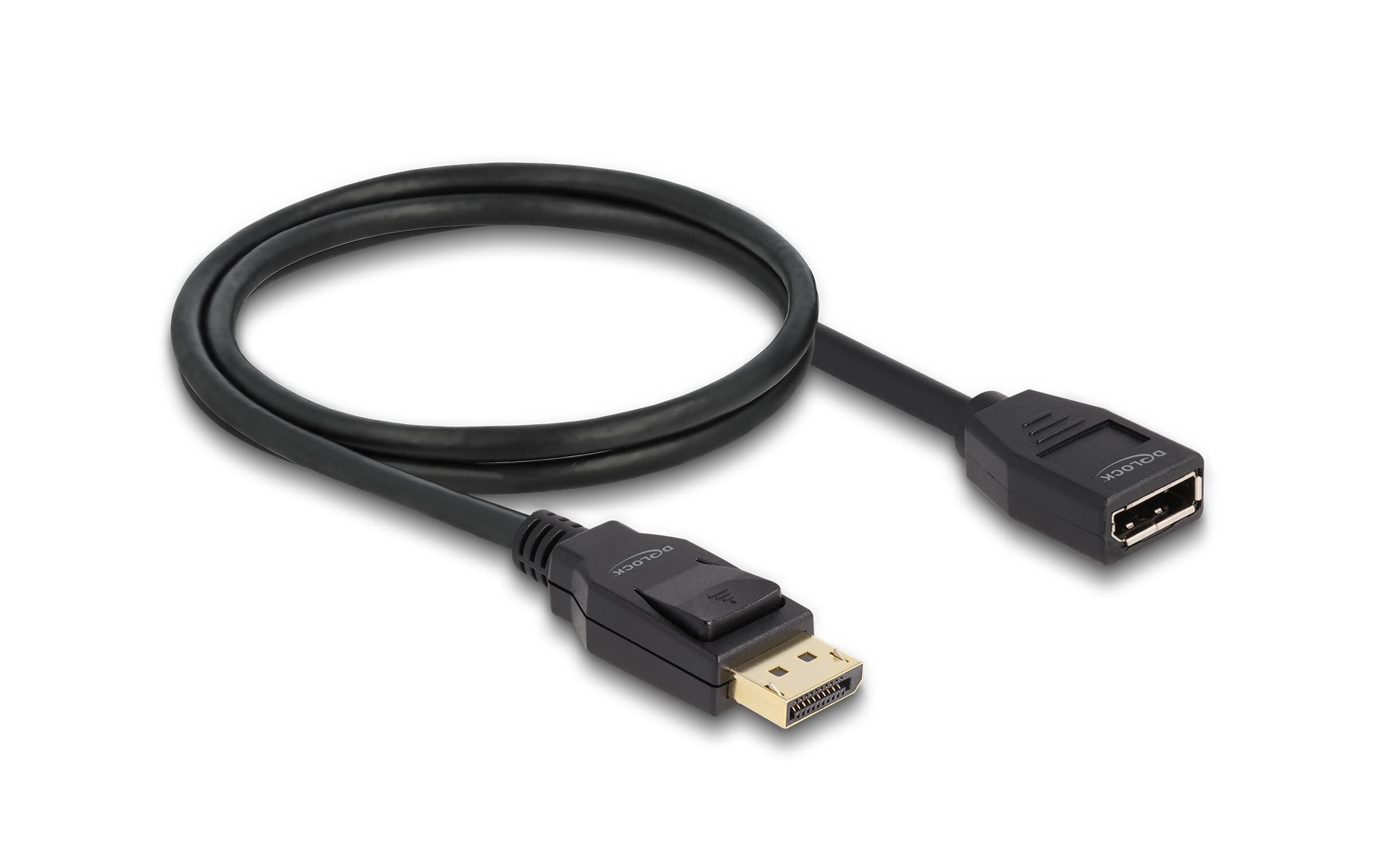 Verlängerungskabel 4K 60 Hz DisplayPort - DisplayPort, 1 mDelock DisplayPort 1.2 Verlängerungskabel 4K 60 Hz 1 m