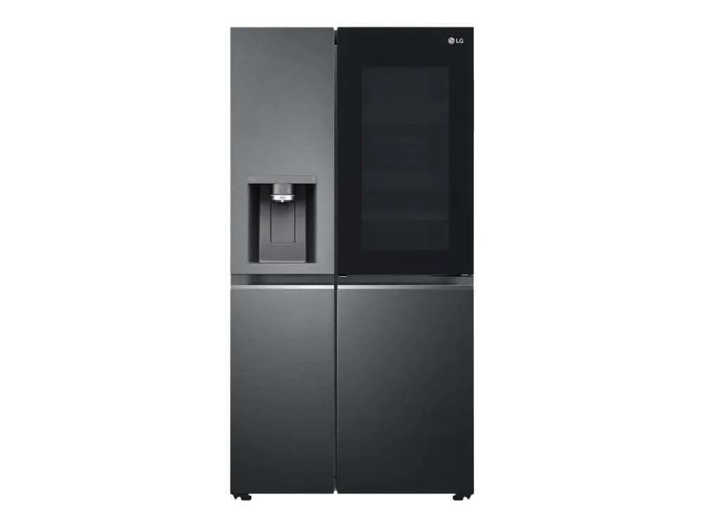 LG GSXV91MCAE - Køleskab/fryser - side ved side med vanddispenser, isdispenser - Wi-Fi - bredde: 91.3 cm - dybde: 73.5 cm - højde: 179 cm - 635 liter - Klasse E - matsort
