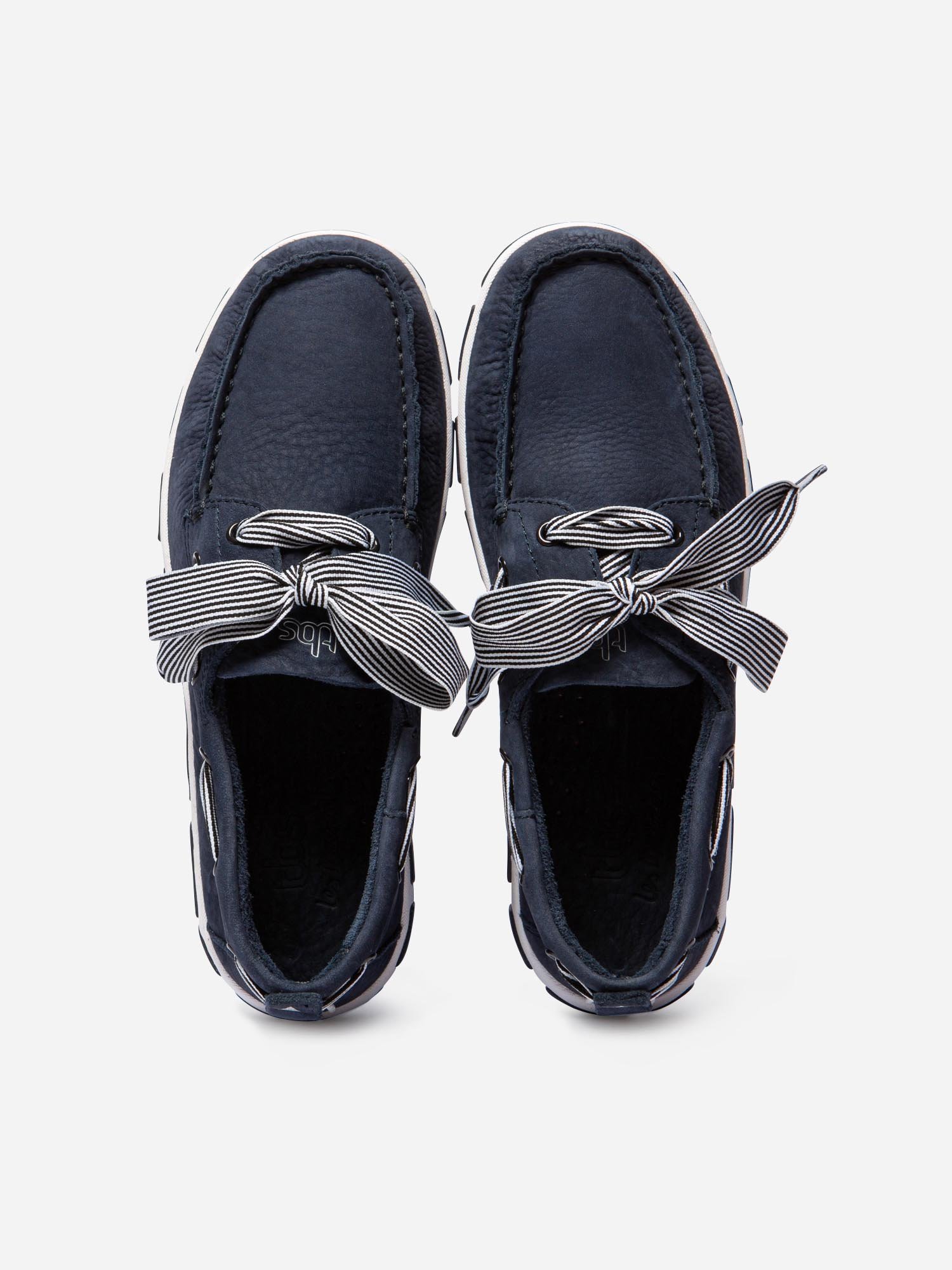 Chaussures Bateau Femme Cuir Marine
