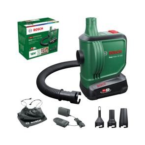 Bosch EasyInflate 18V-500 luftpumpe til luftmadrasser kan pumpe og suge luften ud igen.(1x 2,0 Ah Akku; 18 Volt)