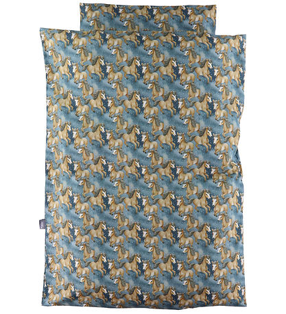 Nørgaard Madsens Bettwäsche - Junior - Blau m. Pferde