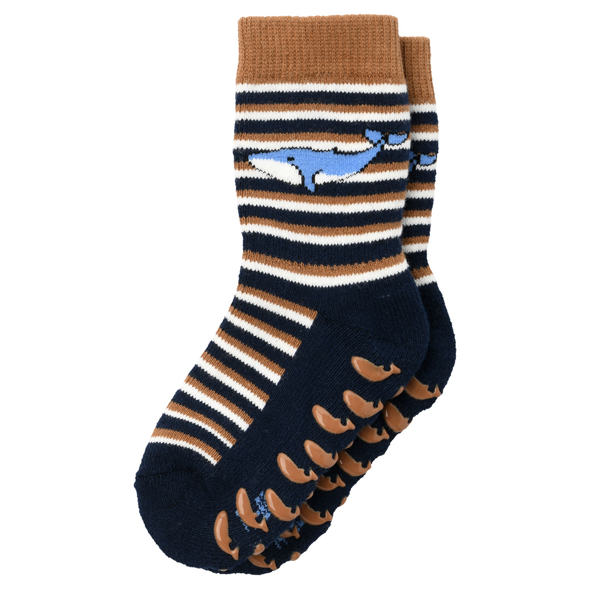 Topomini 3 Jungen Stoppersocken im Set dunkelblau / beige