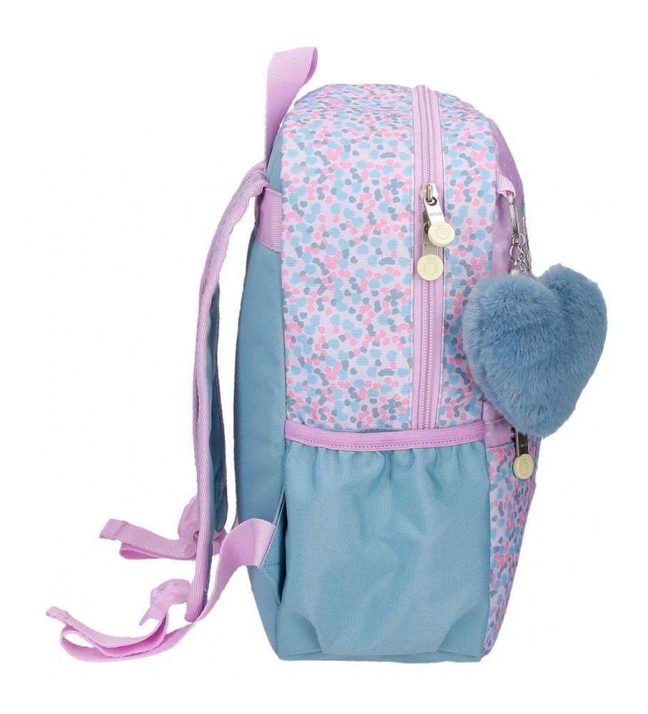 Mochila Joumma Bags Enso Cute Girl adaptável lilás - 25x32x12cm -