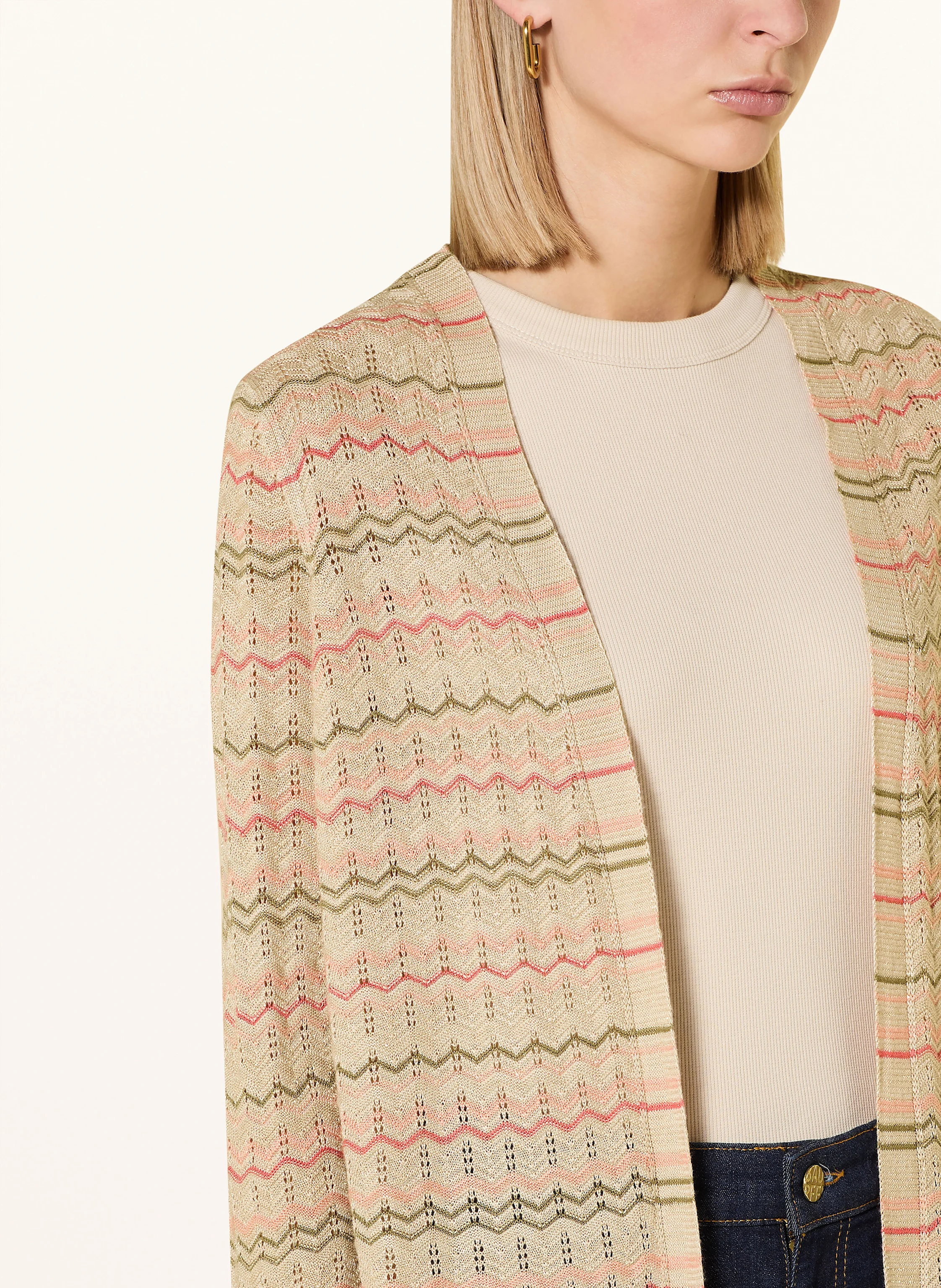 s.Oliver BLACK LABEL Strickhülle mit Glitzergarn