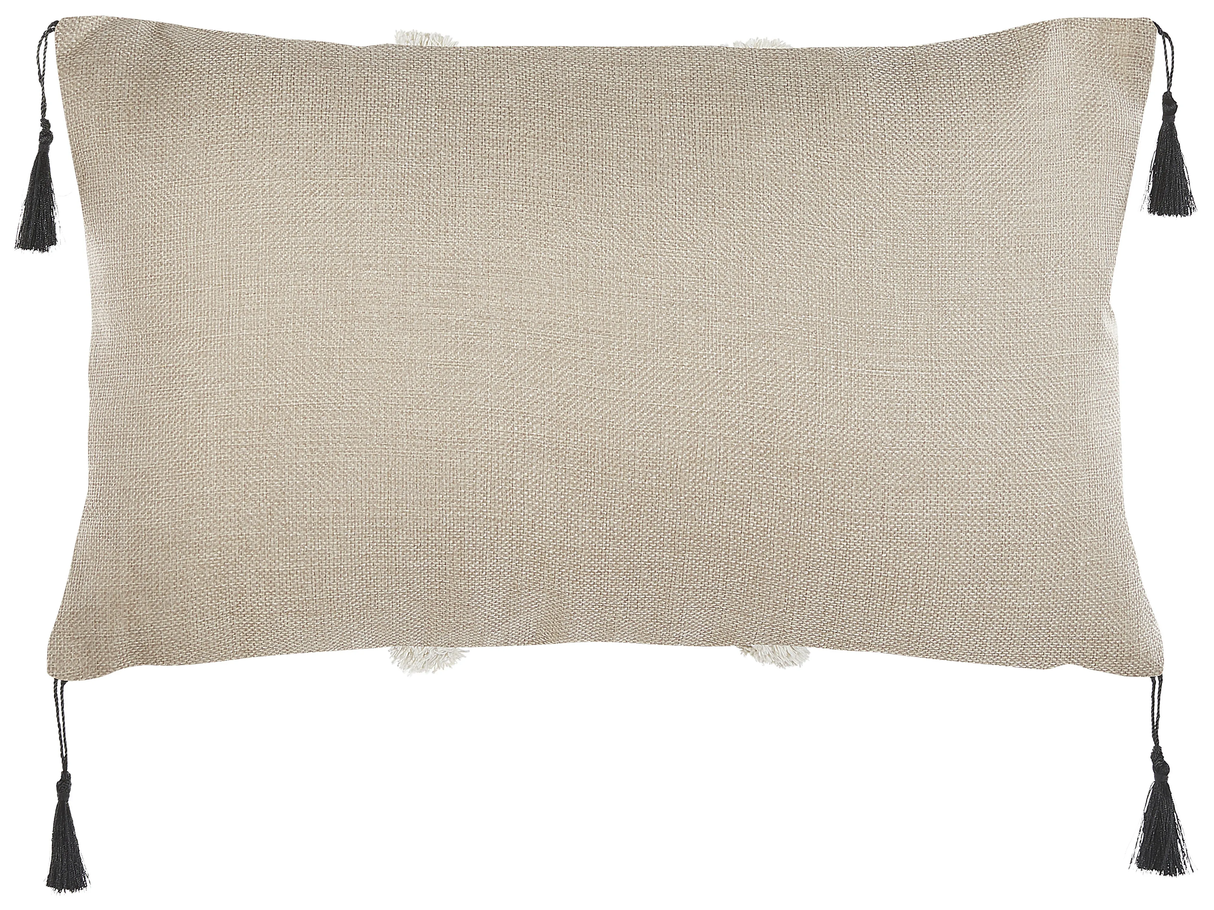Set van 2 sierkussens PULMONARIA 30 x 50 cm Beige geometrisch patroon