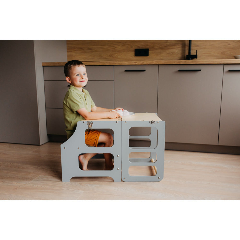 Køb Duck Woodworks Foldbart Læringstårn Grey