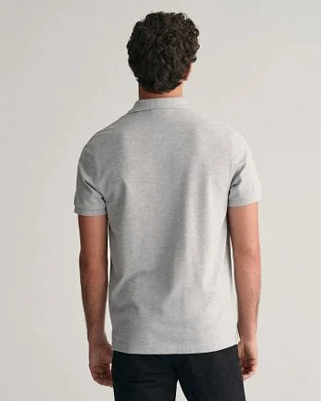 Gant Shield Piqué Poloshirt Grijs 2210-93 kopen