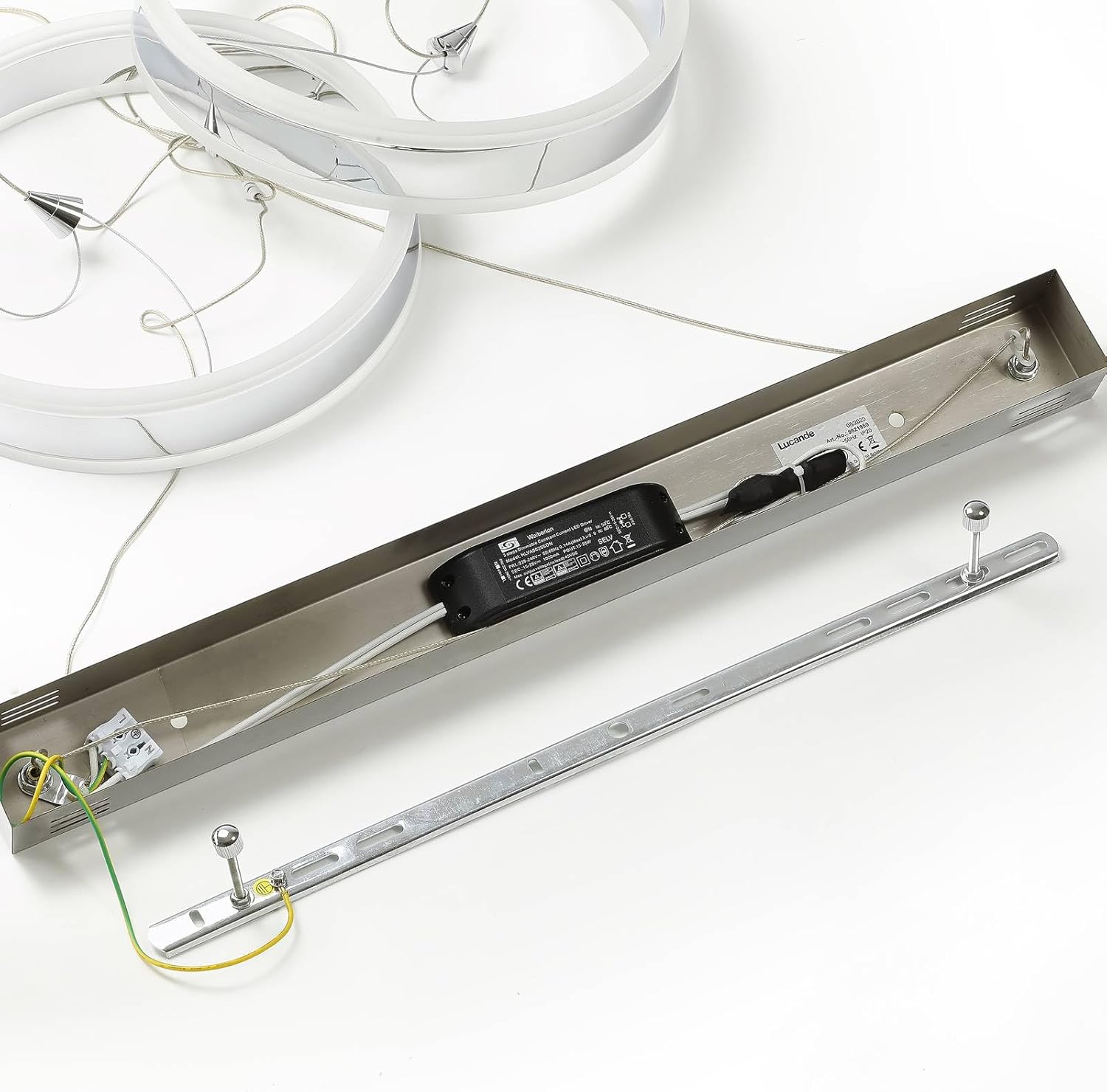 Lucande LED Lyani dimmbar (Modern) in Chrom aus Metall (2 flammig,) Wohnzimmerleuchte