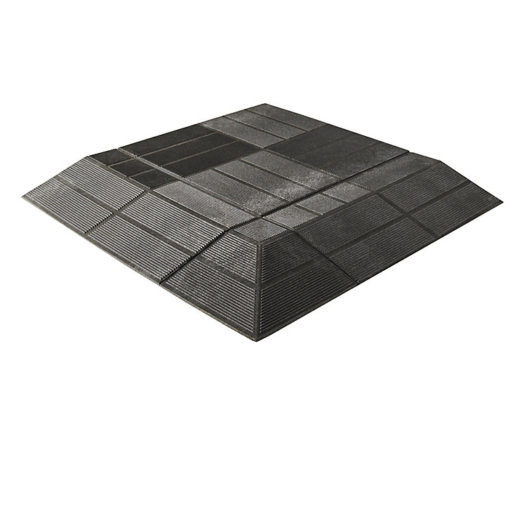 Marche de terrasse composite anthracite Blooma Angara 40 x 20 cm